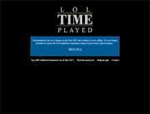 Tablet Screenshot of loltimeplayed.com